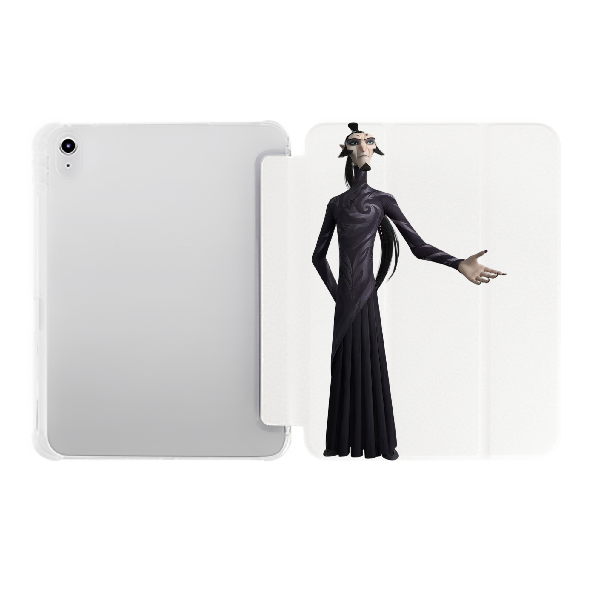 （画像用） Ne Zha 2 ナタ 魔童の大暴れ IPad ケース ペン収納付き 三つ折りスタンド PUレザー×シリコン 対応機種9.5/10.5/10.9インチ